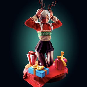 Kit de modelo navideño de mago elfo / Figura impresa en resina 3D / Oficial Rhu