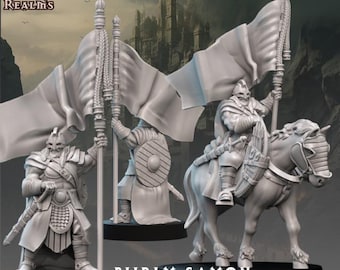 Lot de 6 cavaliers saxons en 15mm, 20mm, 28mm