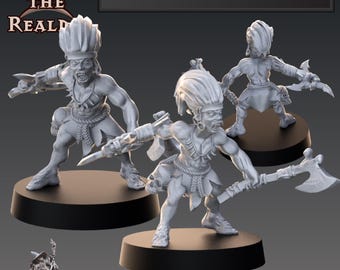 Halfling Barbarian Miniature | Across the Realms