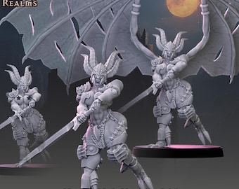 Vampire Valkyrie with Sword Miniature | Across the Realms