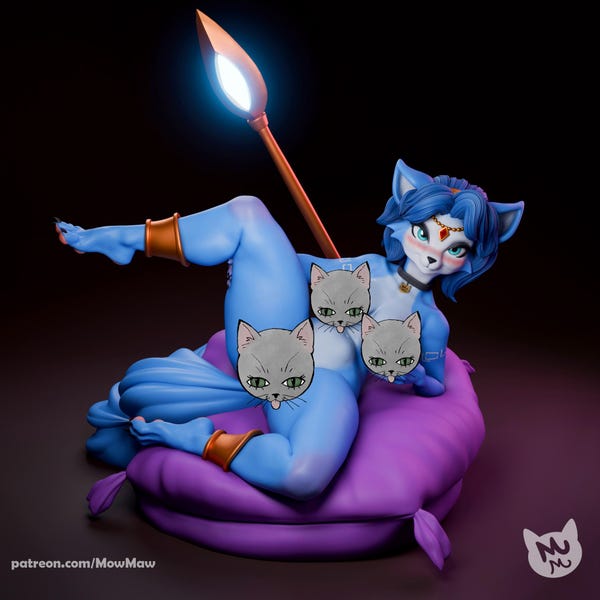 Blue Fox Lady Model Kit | Mow Maw