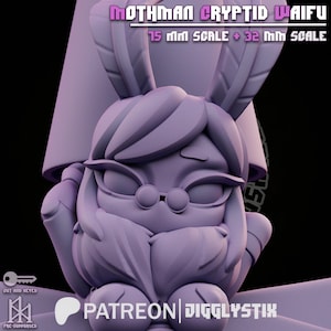 Mothman Cryptid Waifu  Miniature | Jigglystix