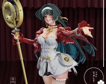 Kit de modelo de chica guerrera / Figura impresa en resina 3D / Escultura de sal