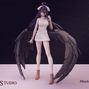 Overlord Inspired Albedo Model Kit | 3D Resin Print Figurine | Pink Studio