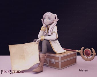 Mage Girl Model Kit | 3D Resin Printed Figurine | Pink Studio