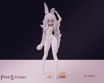 Bunny Girl Model Kit | 3D Resin Printed Figurine | Pink Studio