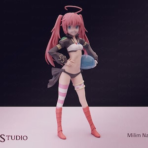 Diesmal wurde ich als Slime Inspiriert Milim Nava Model Kit reinkarniert | 3D Harz Print Figur | Rosa Atelier