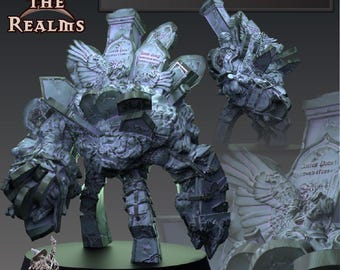 Miniature de golem de pierre tombale | À travers les royaumes