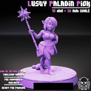 Lusty Paladin Pick Pin Up Miniature  | Jigglystix