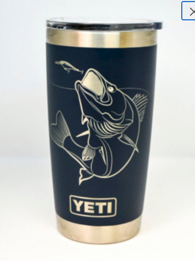 Walleye Fishing Yeti Personalized Yeti Tumbler Fishing Yeti Etsy
