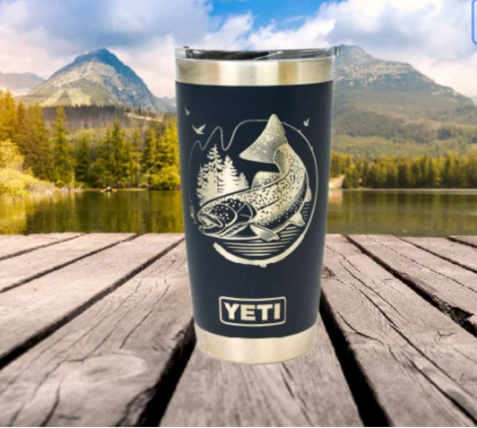 Custom Painted Yeti 30 oz Tumbler (Cutthroat Trout #005