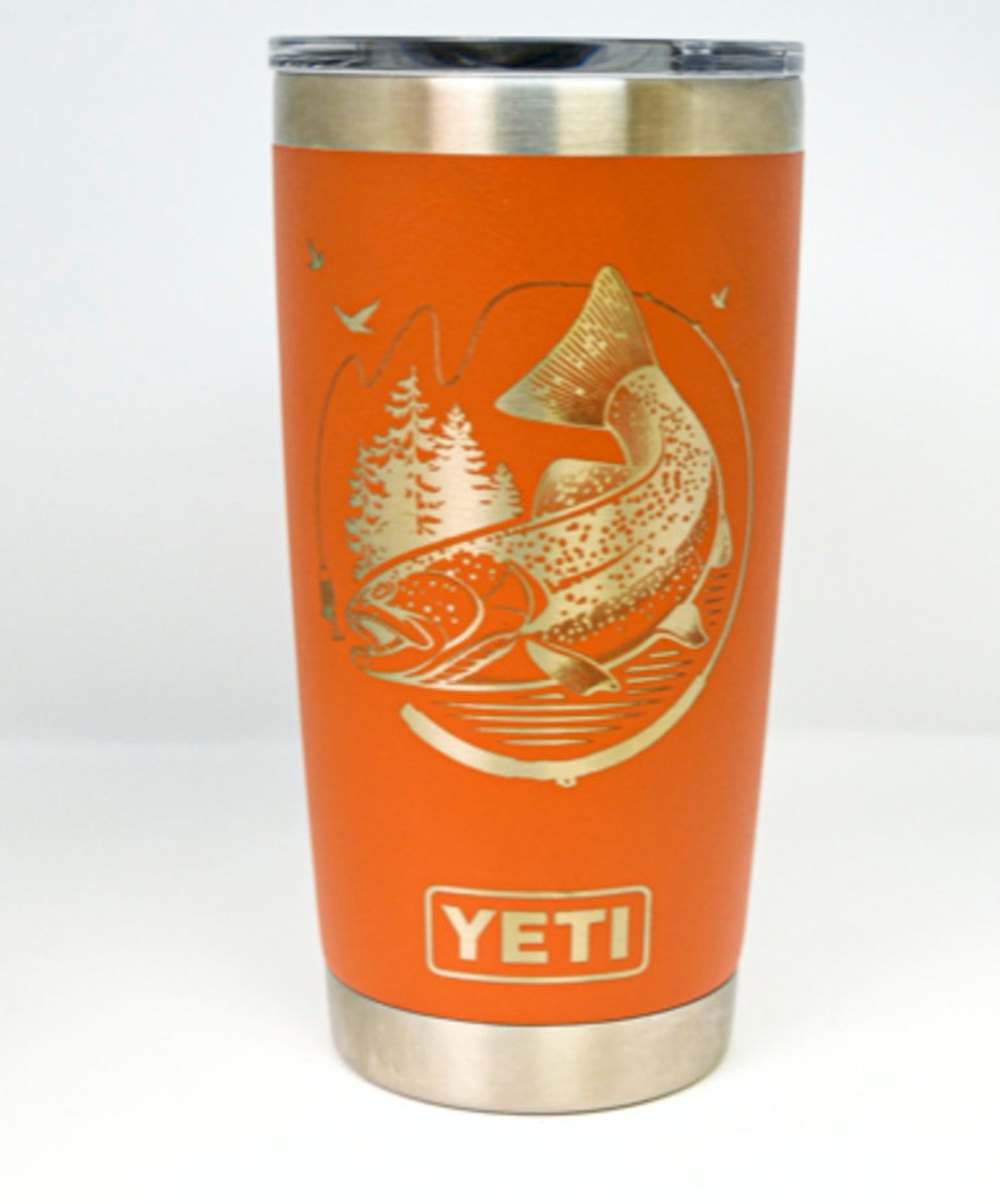 Laser Engraved Yeti Trout Fishing Yeti Custom Yeti Yeti Etsy