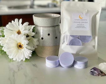 Serenity Garden Soy Wax Melts: Citrus Floral Glitter Scent, Anime Gift
