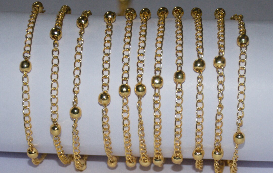 1,.....100 Foot, Gold Plated Chain Roll Chain, Necklace Chain, Jewelry ...