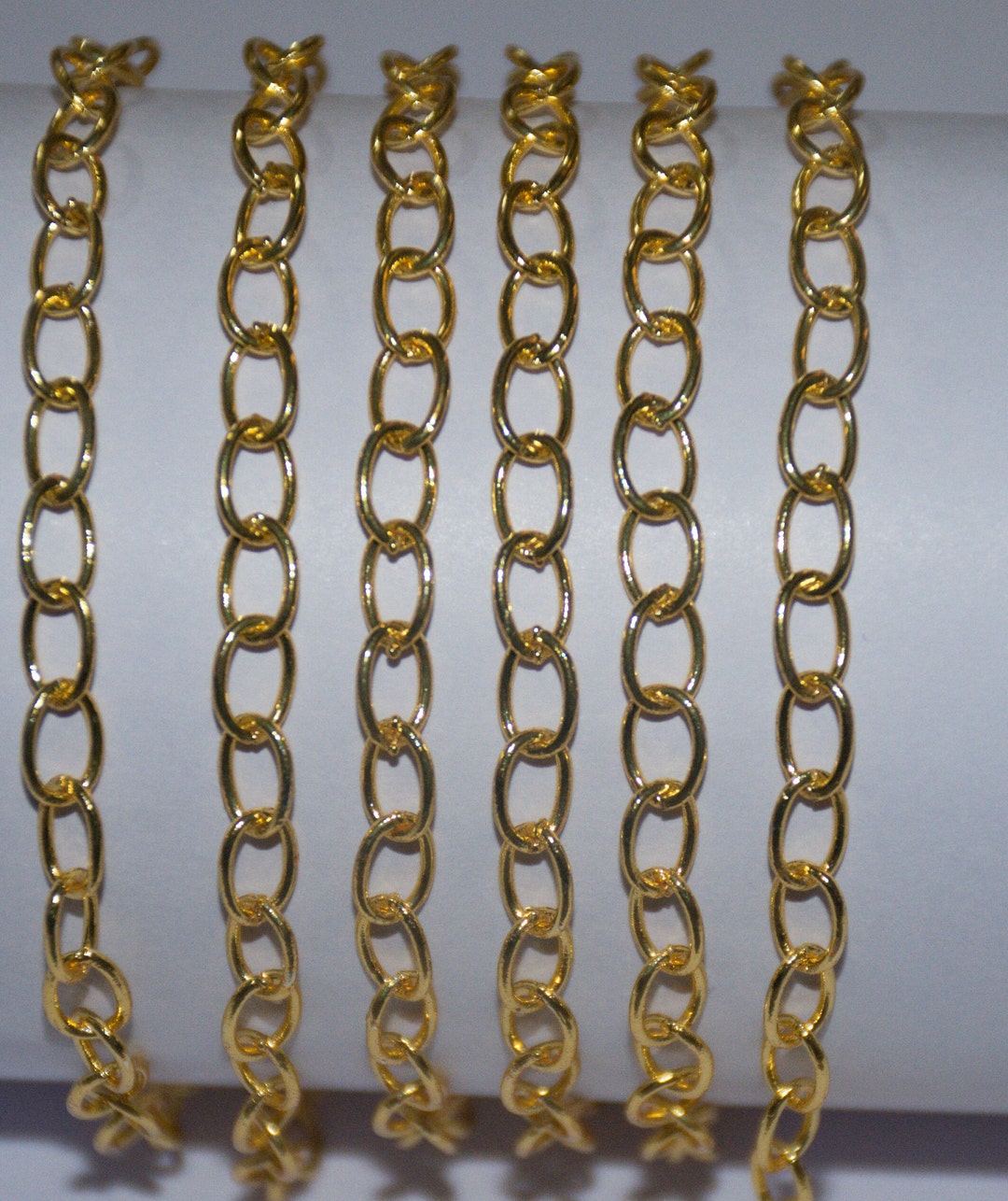 1,.....100 Foot, Gold Plated Chain Roll Chain, Necklace Chain, Jewelry ...
