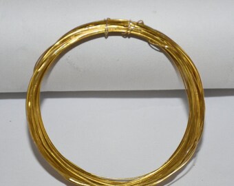 Fio de latão macio, fio de latão banhado a ouro, fio para fabricação de joias, calibre 30, 28, 26,24, 22, 20