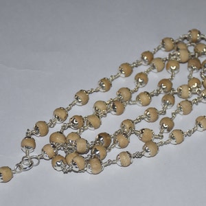 925 Solid silver wood chain mala wooden handcrafted 54 beads jaap mala necklace chain use medical india jewelry, wood necklace set