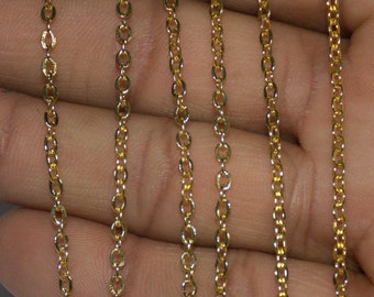 1 - 500 Fuß, Vergoldete Kette Roll Kette, Halskette Kette, Schmuckherstellung, Schmuck Finden, Armband Kette. 3x2,4