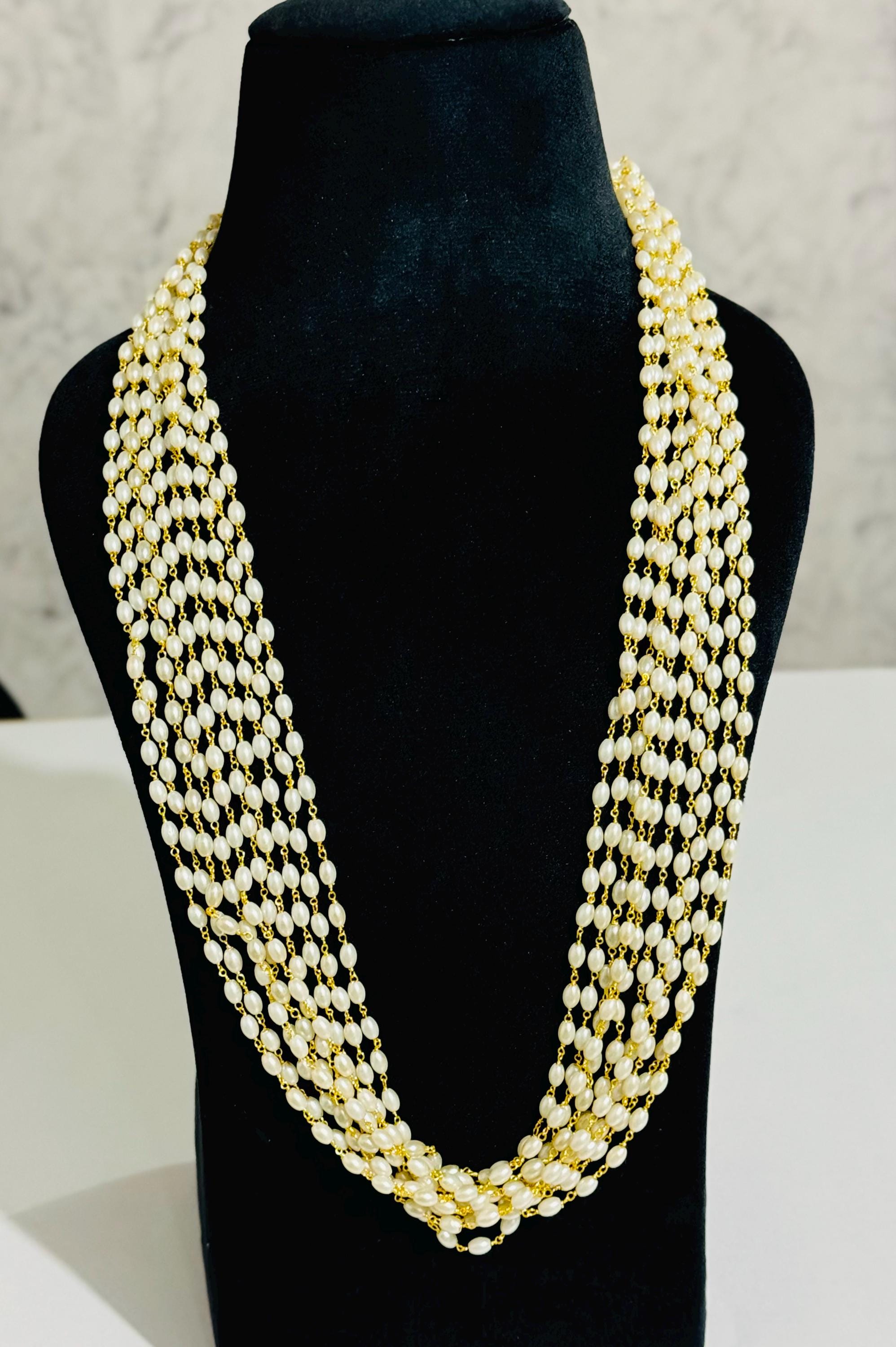 Collana Di Perle Nere / Collana Di Perle D'acqua Dolce Per Uomo / Collana Di Perle Annodate / Collana Di Perle Da Uomo / Regali Per Uomo / Idee Regalo Per Uomo - Italia - Foto 2