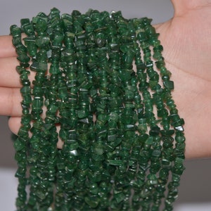 Naturel Green Jade Chips Uncut Chips Raw Beads semi Precious Beads Gemstone 34 Inches Uncut Jewelry