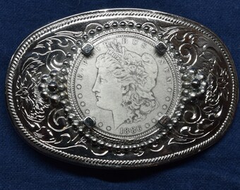 silver dollar buckle