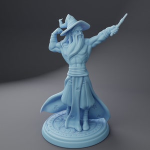 Brent, the Buff Wizard, 3D Printed Mini (STL by Twin Goddess Miniatures)