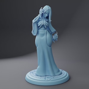 Umieranie, the Cursed Arm Necromancer, 3D Printed Mini (STL by Twin Goddess Miniatures)