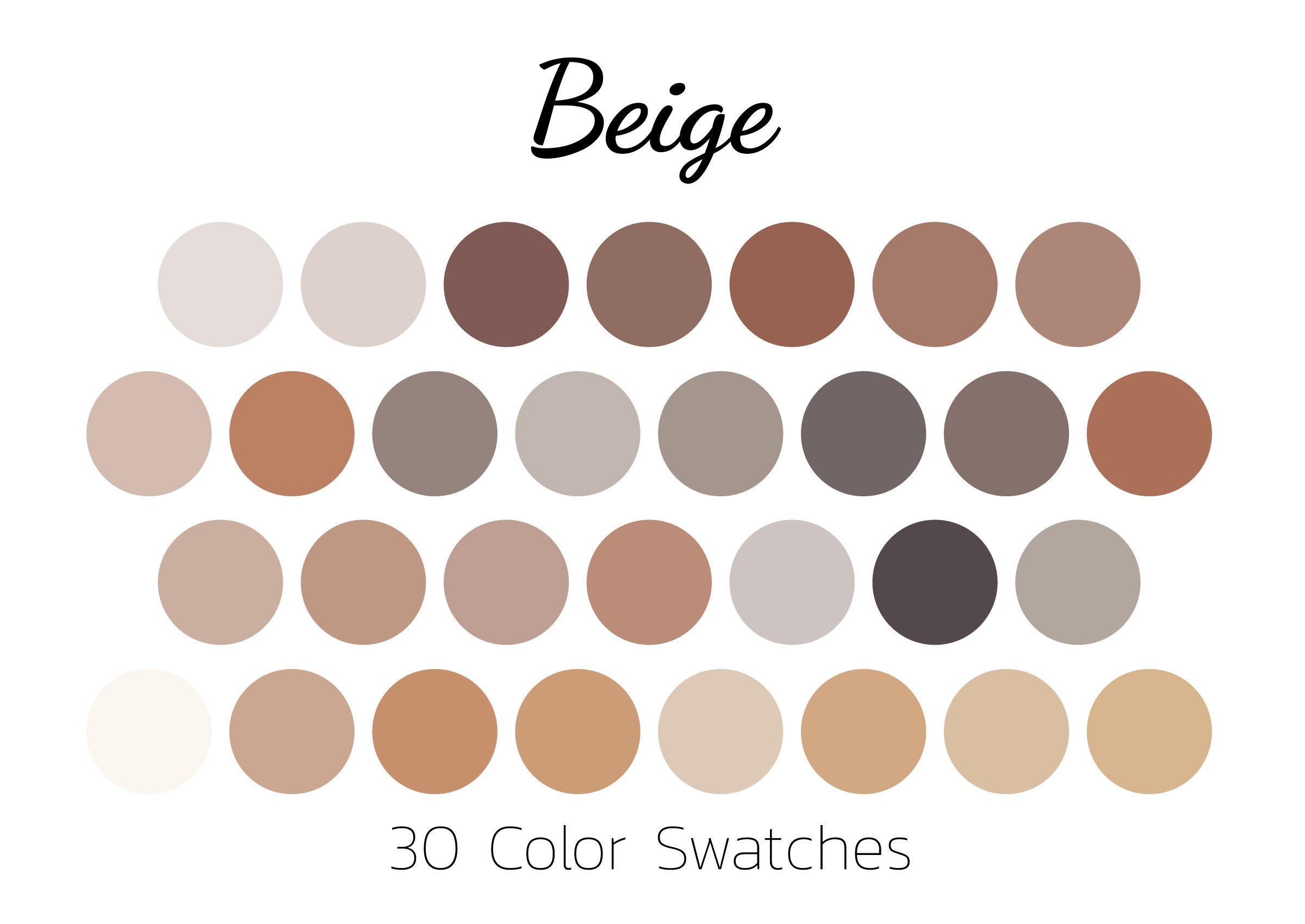 Beige, Color Swatches, Color Palette, iPad Color Palette