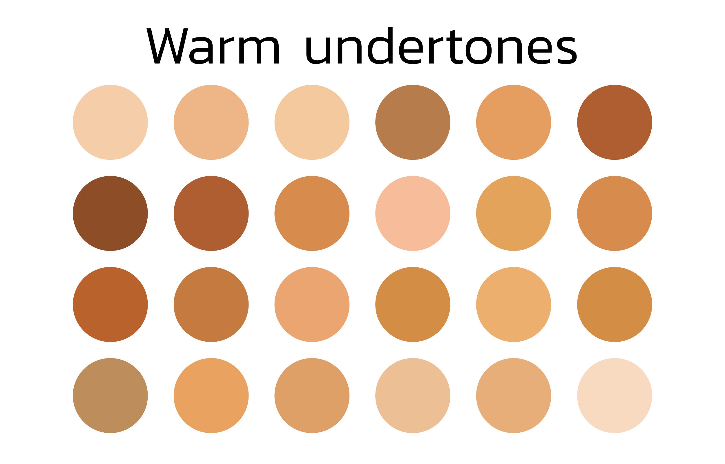 Warm Undertones 1, Color Swatches, Color Palette, iPad Etsy