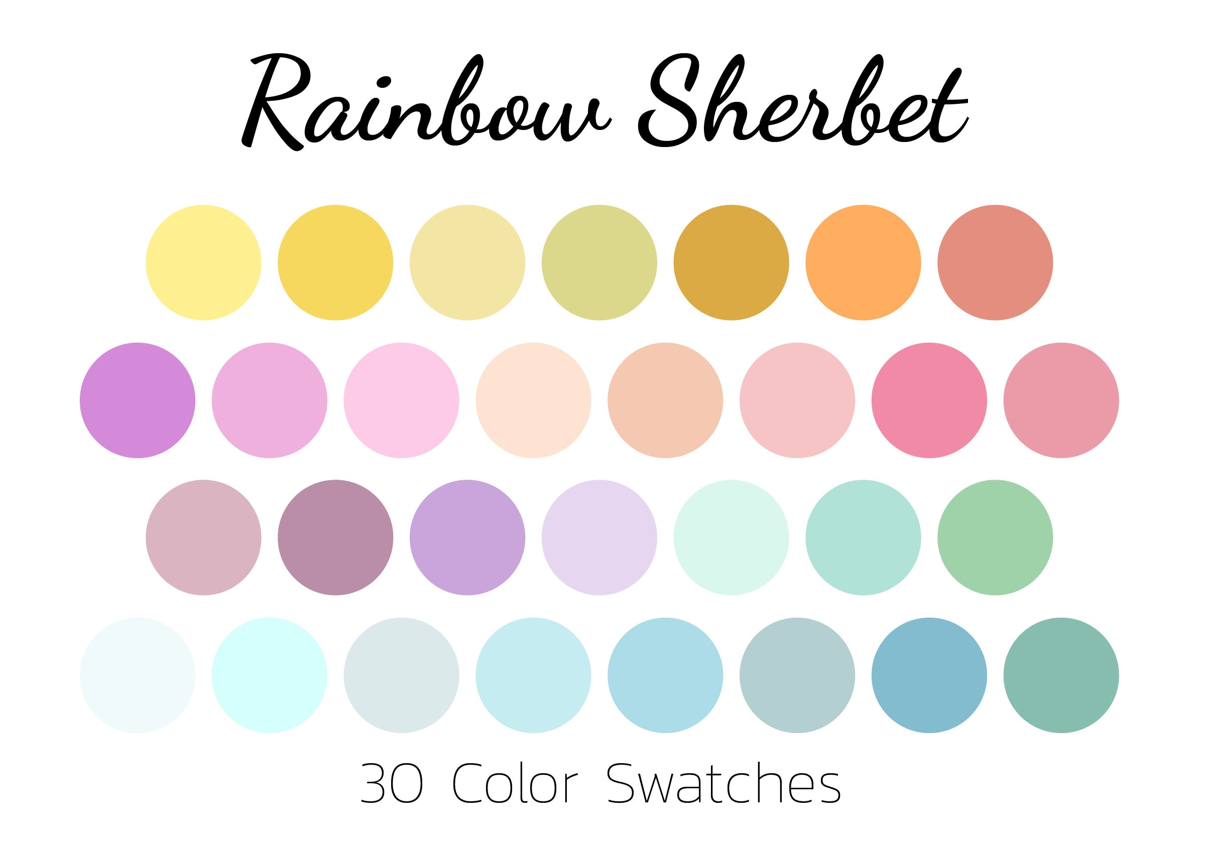 Rainbow Sherbet, Color Swatches, Color Palette, iPad -  Portugal