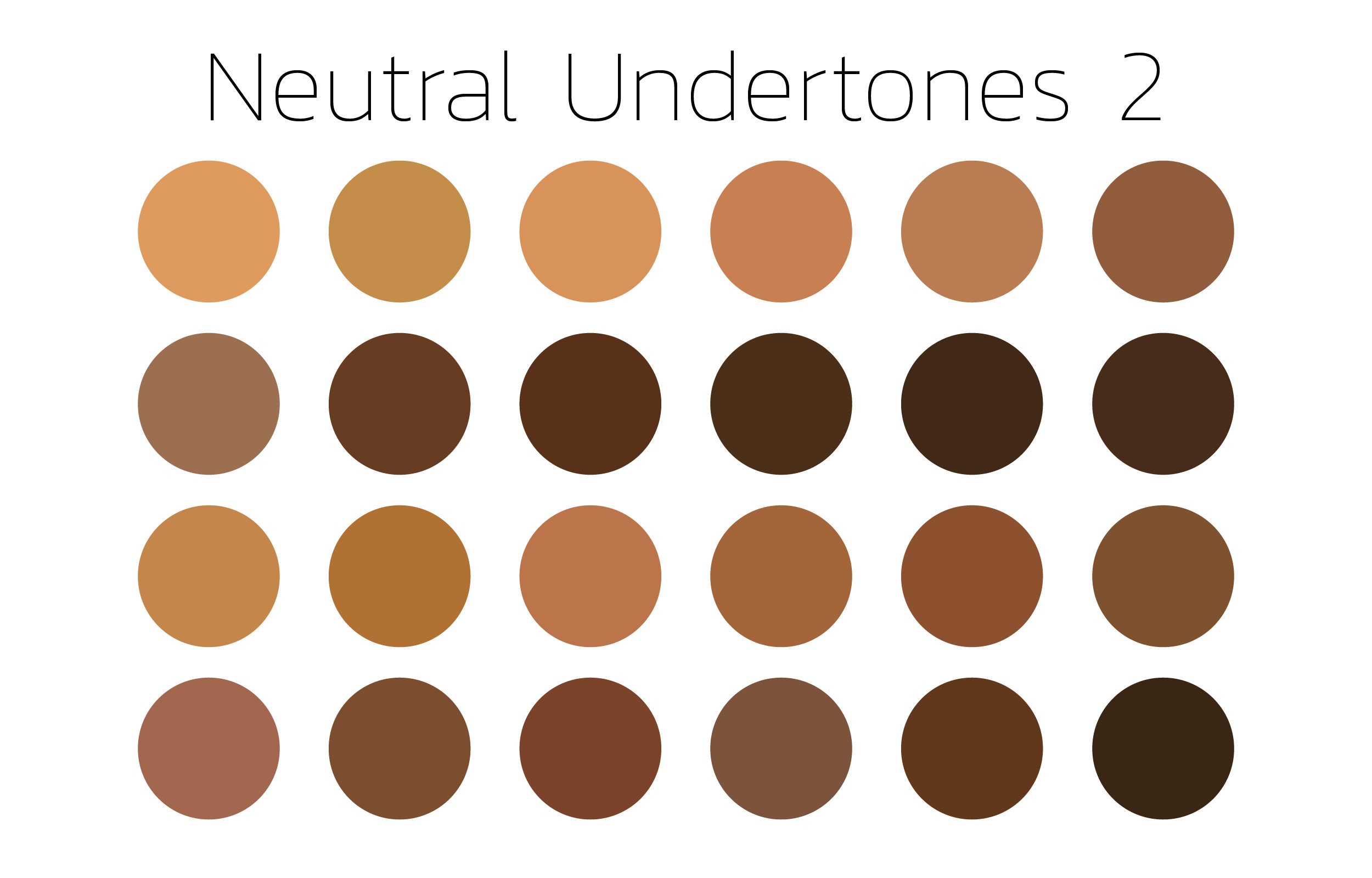 Neutral Undertones 2, Color Swatches, Color Palette, iPad - Etsy