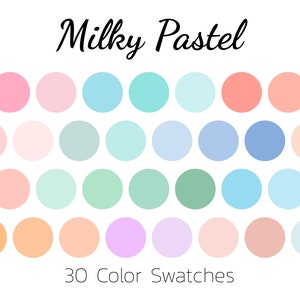 Milky Pastel, Color Swatches, Color Palette, iPad - Etsy