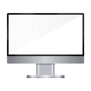 computer Mockup, blank screen isolated monitors isolated on white background. Vector mockup. Vector illustration.