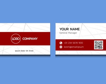 Business Card Template, Modern Simple Design, Printable cards, clean and elegant, mock-up