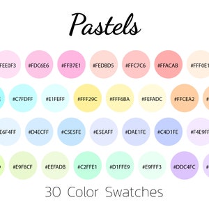 Pastels, Color Swatches, Color Palette, iPad
