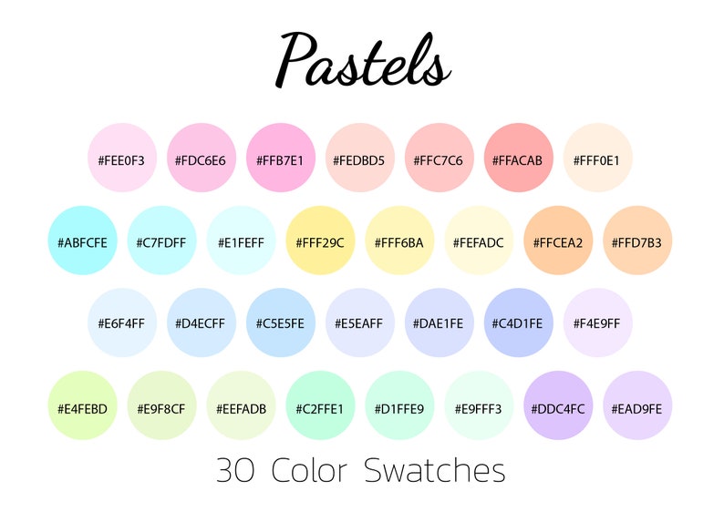 Pastels, Color Swatches, Color Palette, iPad image 1