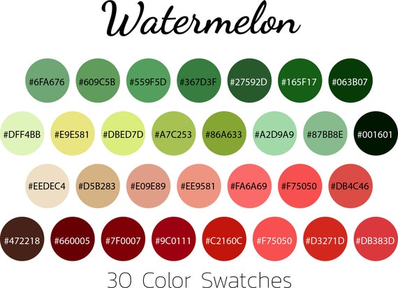 different watermelon colors