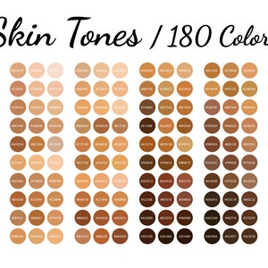 Skin tones, Color Swatches, Color Palette, iPad