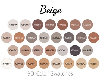 Beige, Color Swatches, Color Palette, iPad Color Palette