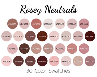 Rosey Neutrals, Color Swatches, Color Palette, iPad