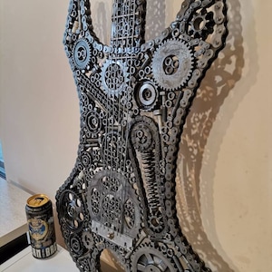 Decorative Guitar Handmade With Scrap Metal Car Parts, Nuts, Bolts ...