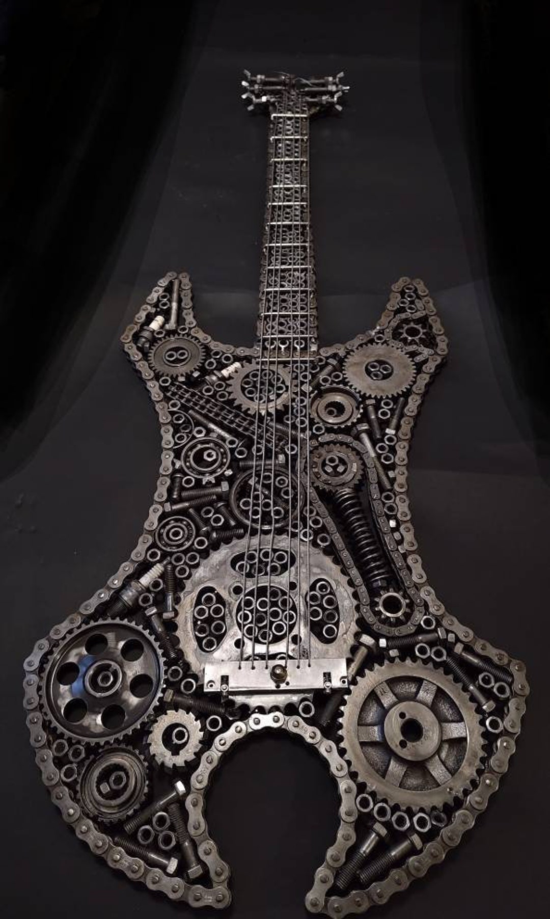 Objet déco à poser guitare argent