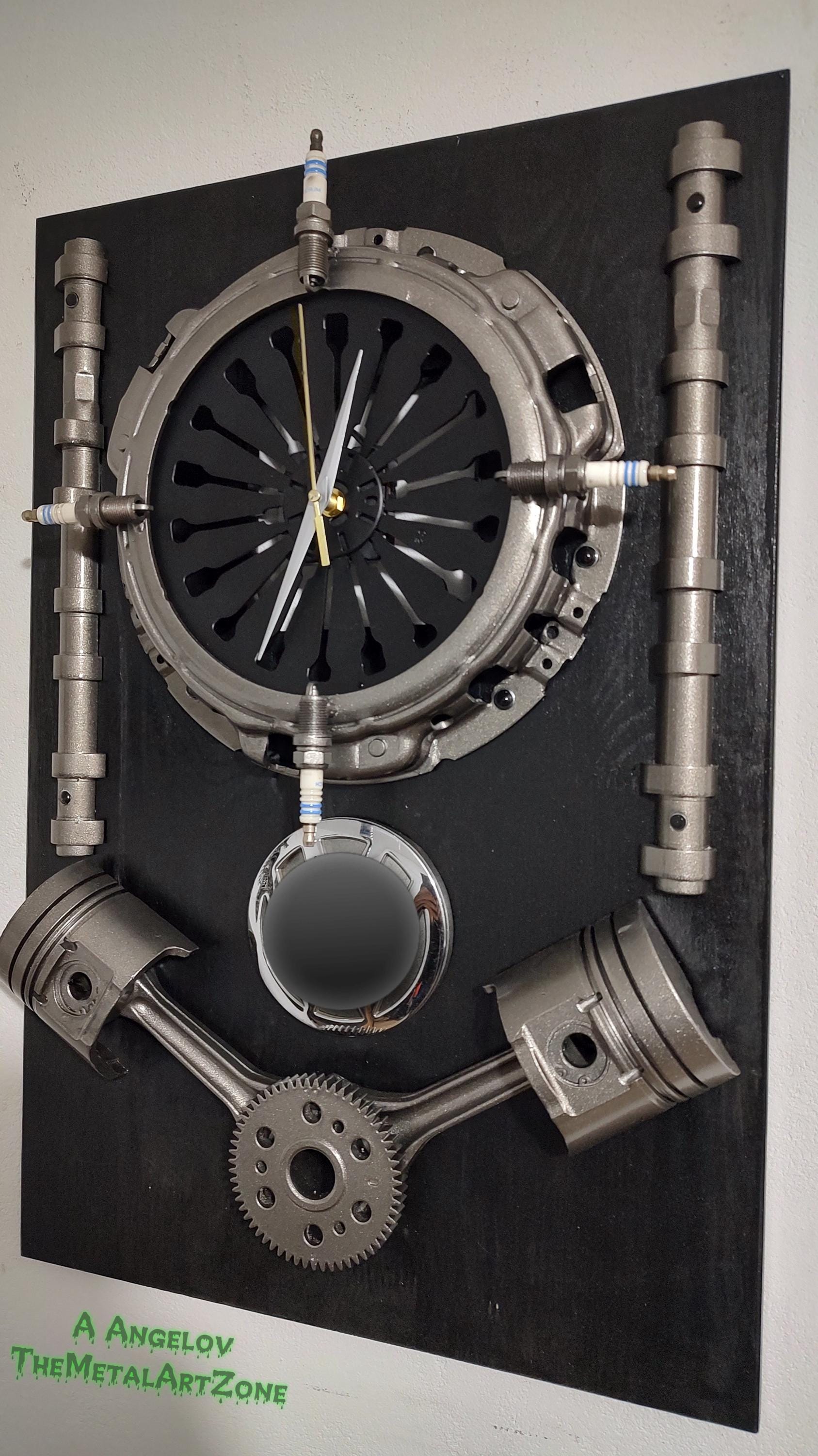 Abstract Clock Automotive Industrial Automotive Wall Clock – Handmade Engine Parts Metal Art - Etsy