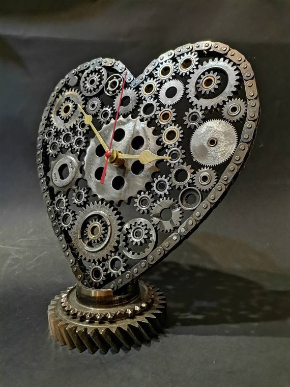 À MA Fille-Plaque Acrylique en Forme de Coeur avec Horloge