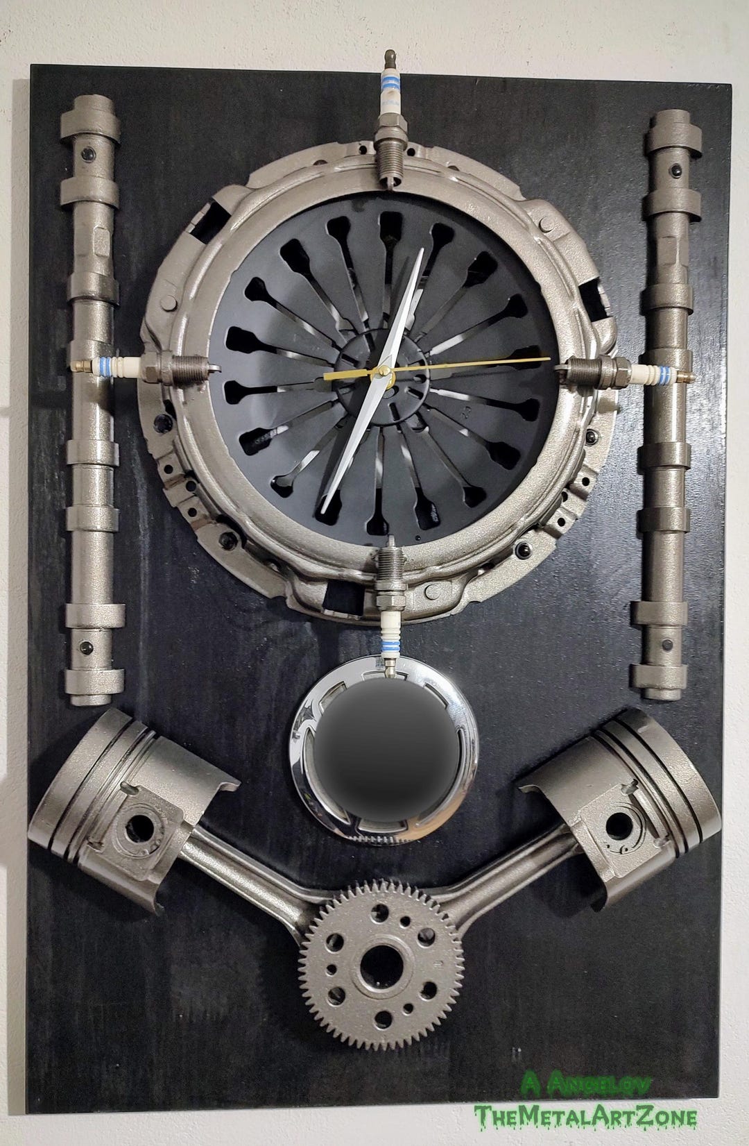 Abstract Clock Automotive Industrial Automotive Wall Clock – Handmade Engine Parts Metal Art - Etsy