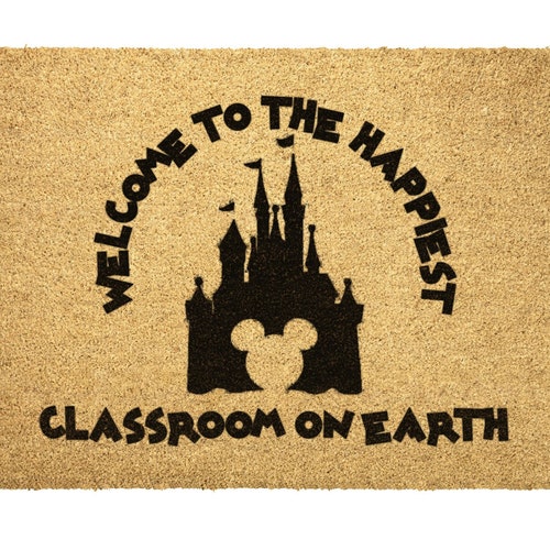 Disney Happiest Classroom on Earth Door Mat Funny Door Mat Etsy