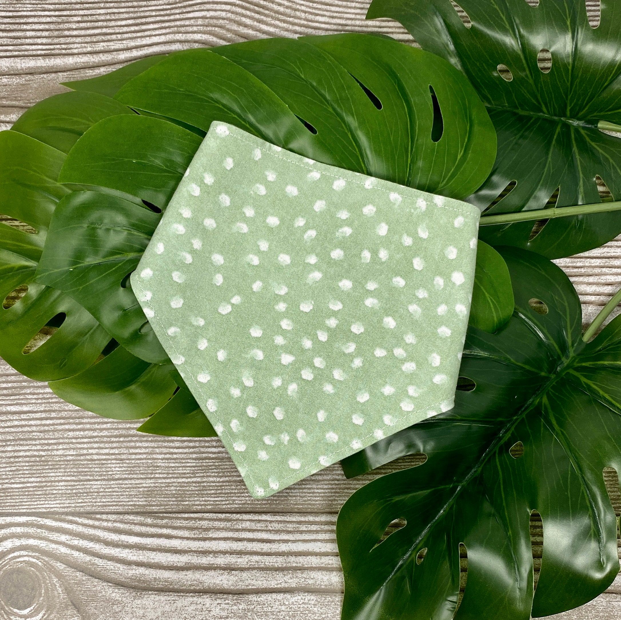 Sage Green Dog Bandana / Snap on Dog Bandana Etsy