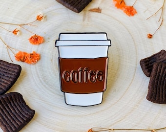 Coffee Cup Enamel Pin | Coffee Lovers Lapel Badge
