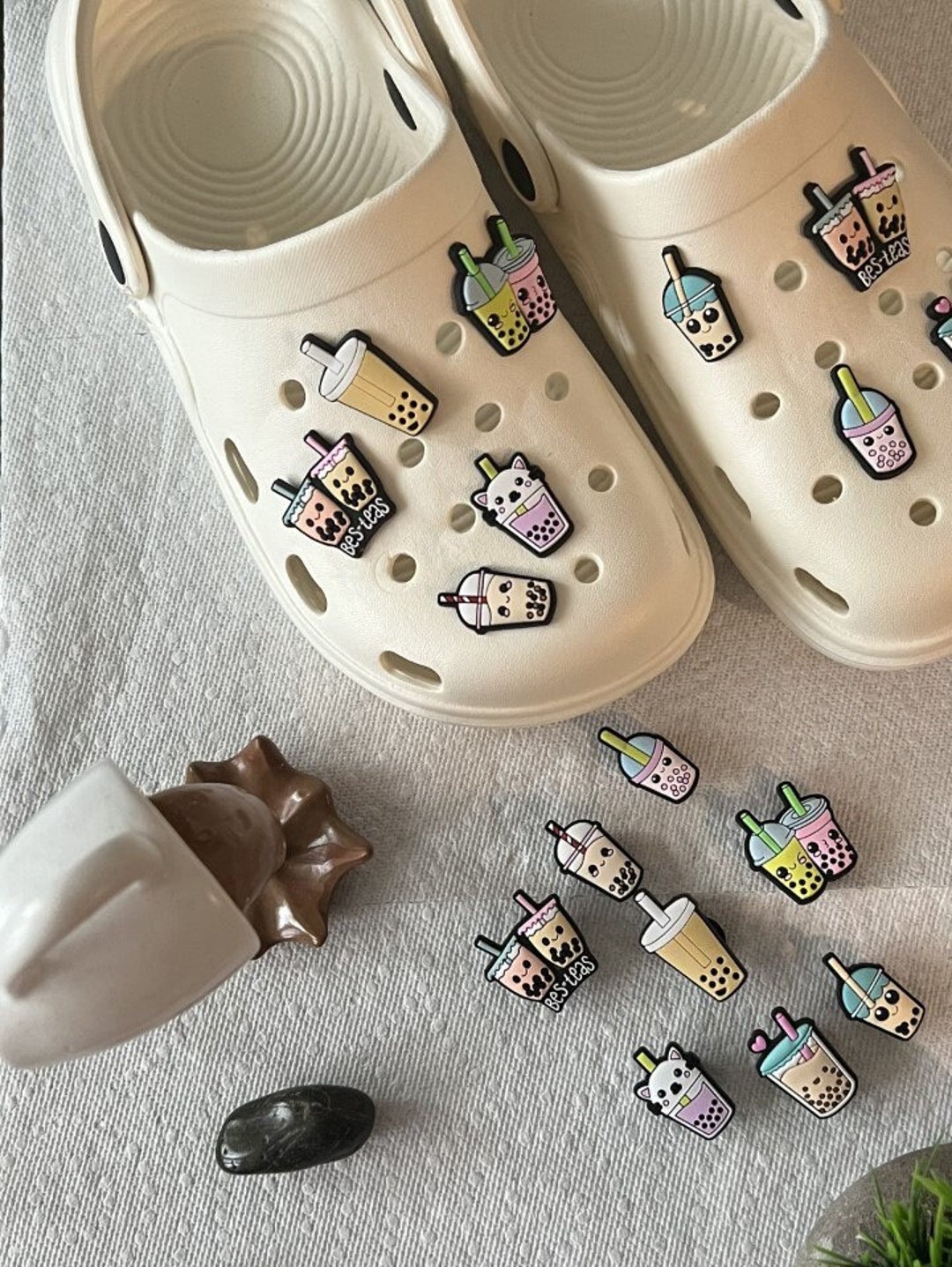 Cute Boba Jibbitz Charms for Crocs Boba Coffee Crocs Charms Bubble Tea