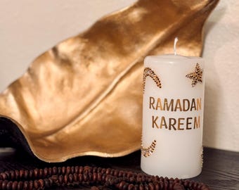 Custom Ramadan Eid Candles | Bedazzled Candle Gifts | Ramadan Mubarak | Eid Mubarak